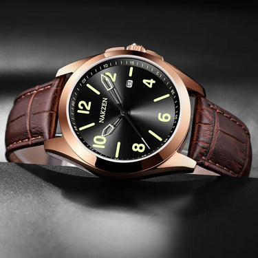 NAKZEN Brand Luxury Quartz Men Watch Sapphire Crystall Luminous Hands Steel Shell Casual Sport Wristwatch Gift Relogio Masculino-1