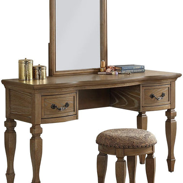 Antique Oak Bedroom Classic Vanity Set-0