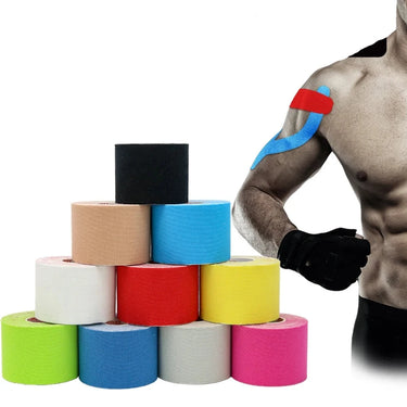 100% Cotton Elastic Kinesiology Tape| Sport Physiotherapy Recovery Bandage for Running (Knee Muscle Protector)