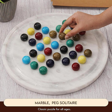 14" Peg Solitaire Marble Game - Best Game-0