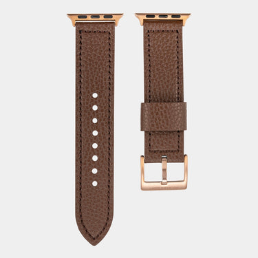 Vegan Leather Apple Watch Strap - Luxury Lond Brown-1