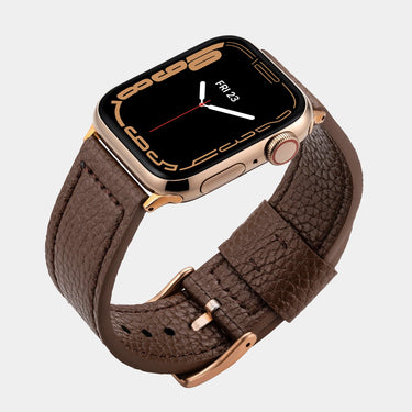 Vegan Leather Apple Watch Strap - Luxury Lond Brown-0