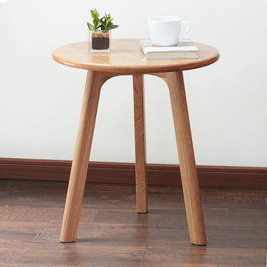 Solid Oak Wood Side Table-1