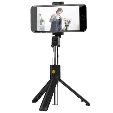 Vibe Geeks 3 In 1 Wireless Bluetooth Selfie Stick Foldable Mini Tripod Expandable Monopod with Remote Control For iPhone iOS Android-0