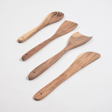Assorted Acacia Wood Cooking Spoons (set of 4)-0