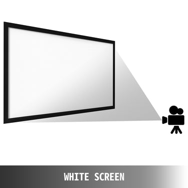 VEVOR Projector Screen Fixed Frame 110inch Diagonal 16:9 4K HD Movie Projector Screen with Aluminum Frame Projector Screen Wall Mounted for Home Theater Office Use-1