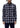 Konus Men's Plaid Flannel Shirt w/ Side Panels in Navy - shopatkonus