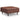 The Shay Large Square Coffee Table Storage Ottoman, mid-century style, features a brown leather tufted top and dark tapered wooden legs, shown on a white background.
