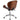 Mid-Back Walnut / Black Faux Leather Office Chair with Curved Bentwood Seat-2