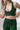 Dark Green Loungewear Bralette made from eco friendly recycled plastic by Ekoluxe sustainable loungewear brand