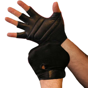 BODYSMART™ Lycra Leather Back Workout Gloves-0