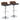 Maya - Mid Century Modern Adjustable Barstool With Swivel With Rounded Rectangle Footrest (Set of 2)