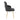 Side view of the Dahlia - Contemporary Dining Chair (Set of 2) with dark gray upholstered seat and backrest, featuring gold-colored metal legs.