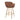 The Margarite contemporary bar stool set features a brown leather finish with a curved backrest and seat cushion, complemented by gold metal legs and a footrest. Pictured from the back against a white background.