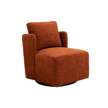 Swivel Barrel Chair, Comfy Round Accent Sofa Chair-0