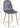 Grey Velvet Dining Chairs, Set of 4, Metal Legs-2
