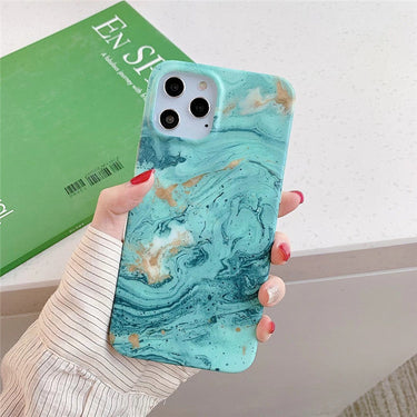 Turquoise Gold Marble Case-0