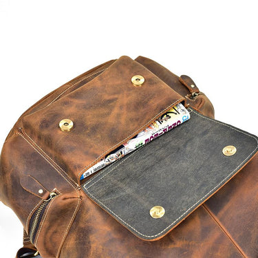 The Hagen Backpack | Vintage Leather Backpack-21