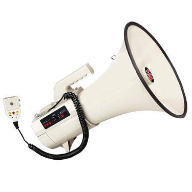 5 Core High Powered Megaphone| 50W Loud Siren Noise Maker| Professional Bullhorn Speaker| Rechargeable PA System w Recording USB SD Card -0