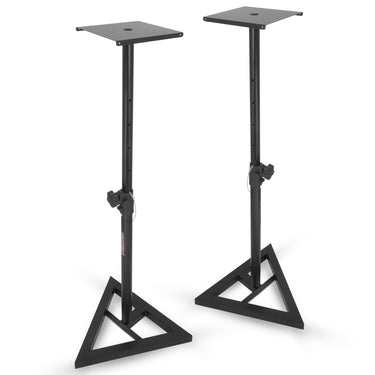 5 Core Speaker Stand Pair Heavy Duty Three Point Triangle Base Telescoping Height Adjustable 35 to 55 Inches Studio Monitor Stands Universal Bookshelf PA DJ Speakers Holder -SS BOOM TRI BASE 2PK-0