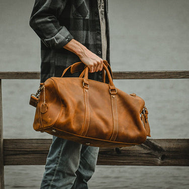 The Dagny Weekender | Large Leather Duffle Bag-0