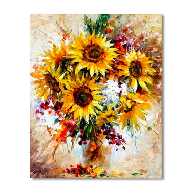 Yellow Sunflower Paint By Numbers Painting Kit-1