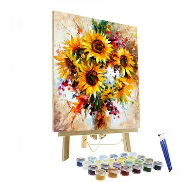 Yellow Sunflower Paint By Numbers Painting Kit-0