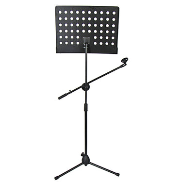 5 Core Sheet Adjustable Height Music Stand w Mic Holder -0