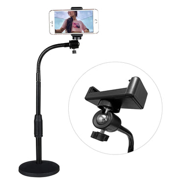 5 Core Cell Phone Stand Adjustable Height & Angle Gooseneck Stand for Desk Flexible Arm Mobile Holder Compatible with 3.5 to 6.5 Inch Device -RBS MOB-0