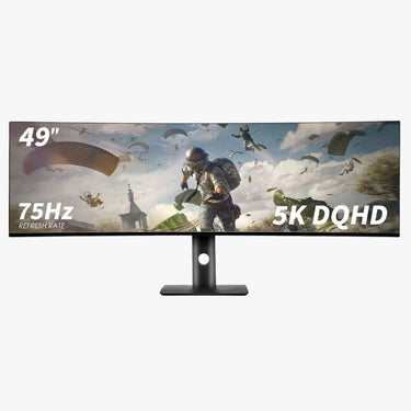 Rehisk RE-495KV1- 49-Inch Ultra-Wide Dual QHD(5120 x 1440) Curved Gaming Monitor with 75Hz-0