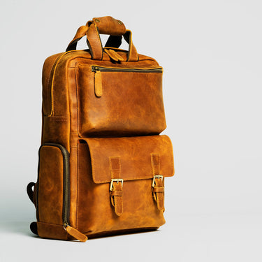 The MANN Bag | Large Capacity Leather Camera Backpack-1