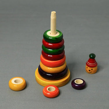 Channapatna Lacquered & Turned Wooden Stacking Toy-1