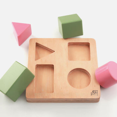 Hand Carved Multicoloured Simple Block Puzzle-0