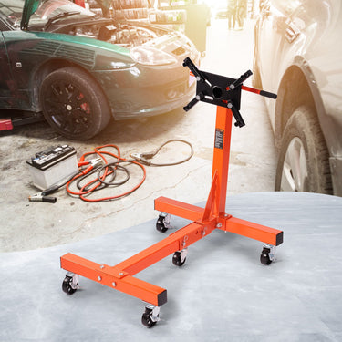 VEVOR Engine Stand, 1500 lbs (3/4 Ton) Rotating Engine Motor Stand with 360 Degree Adjustable Head, Cast Iron Folding Motor Hoist Dolly, 5-Caster, 4 Adjustable Arms, for Vehicle Maintenance-6